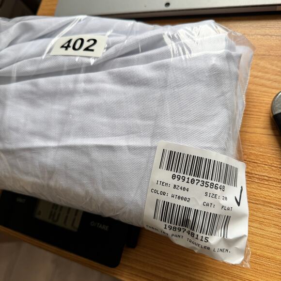 J.Crew Carolina Flare Pants Womens 20 White Stretch Linen Blend High Rise Lined - Picture 8 of 8